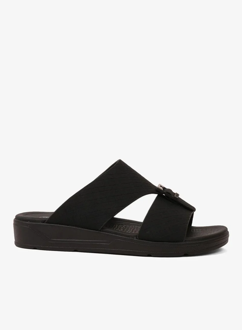 كومفورت بلس صنادل عربية كلاسيكية مريحة للأولاد باللون الأسود